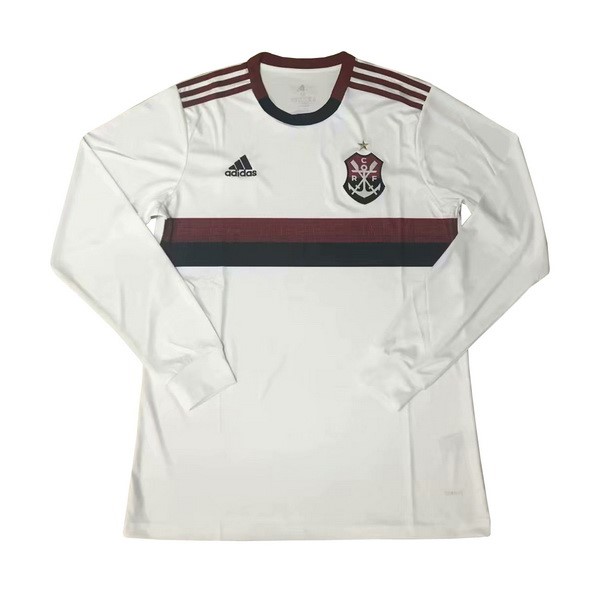 Camiseta Flamengo Replica Segunda Ropa ML 2019/20 Blanco